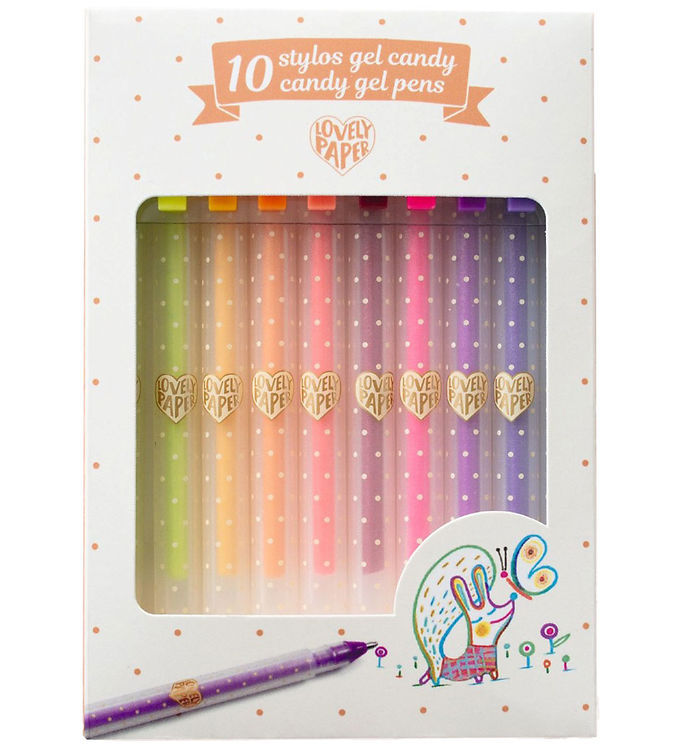 Djeco Kuglepenne - 10 stk. - Candy Gel Djeco Kuglepenne - 10 stk. - Candy Gel