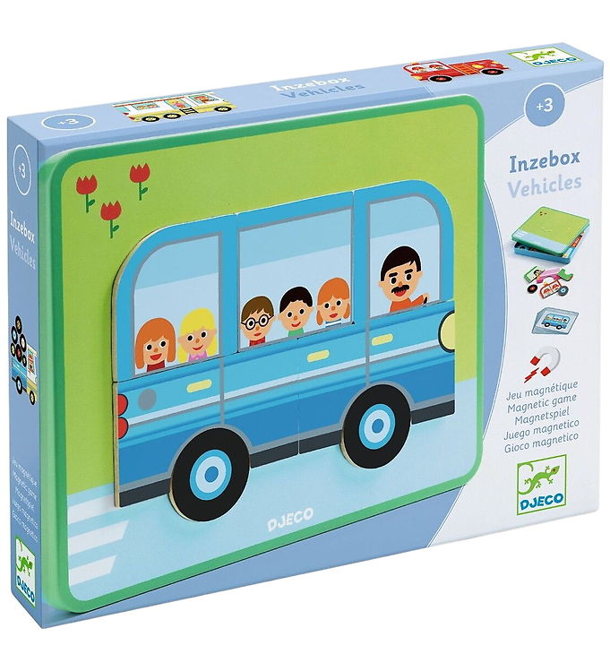Djeco Magnetlegetøj - Inzebox Vehicles