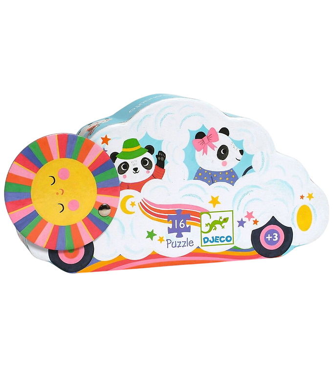 Djeco Puslespil - 16 Brikker - Cloud Car Djeco Puslespil - 16 Brikker - Cloud Car