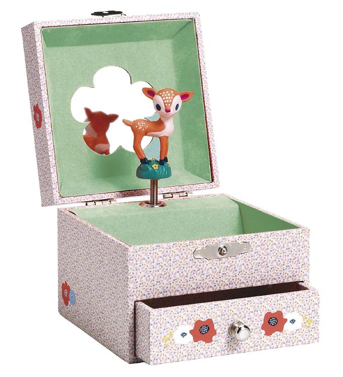 Djeco Smykkeskrin - 8,5x10,5x10,5 cm - Wood Fawn Djeco Smykkeskrin - 8,5x10,5x10,5 cm - Wood Fawn