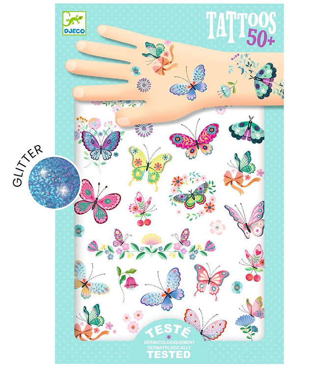 Djeco Tatoveringer - Dream Butterflies - 50+ Tatoveringer Djeco Tatoveringer - Dream Butterflies - 50+ Tatoveringer