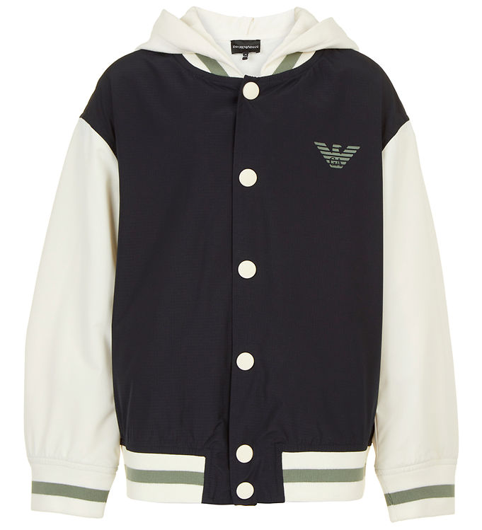 Emporio Armani Jakke - Navy m. Off White Emporio Armani Jakke - Navy m. Off White
