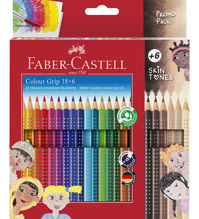 Faber-Castell Farveblyanter - 24 stk. - Multi/Skin Tones