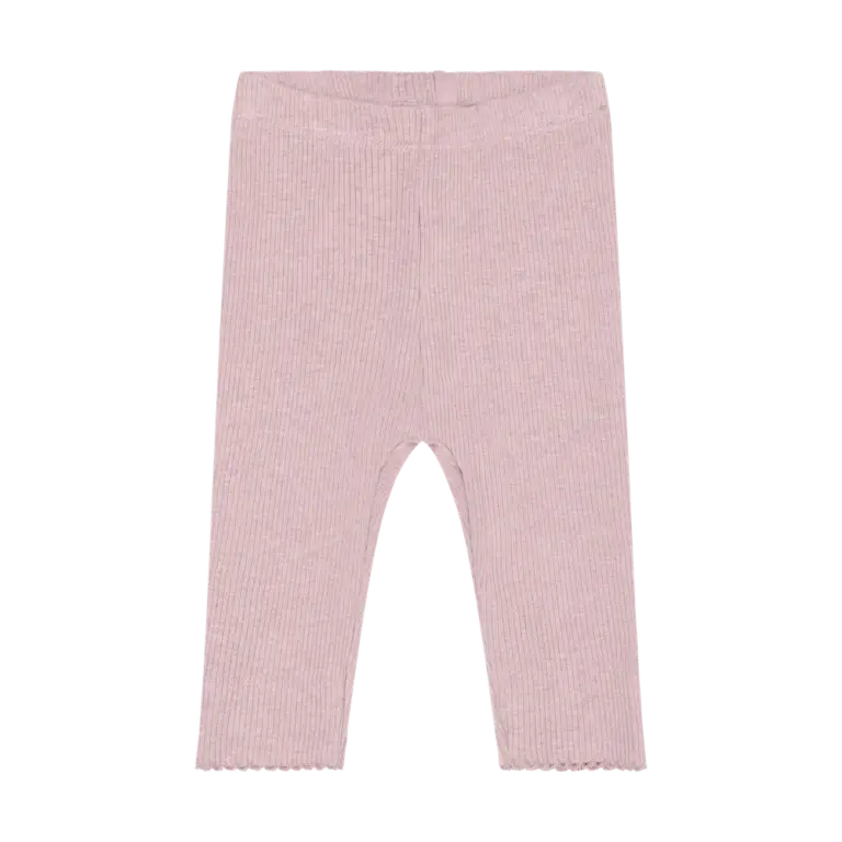 Fixoni Leggings Rib - Pale Mauve Melange - 44