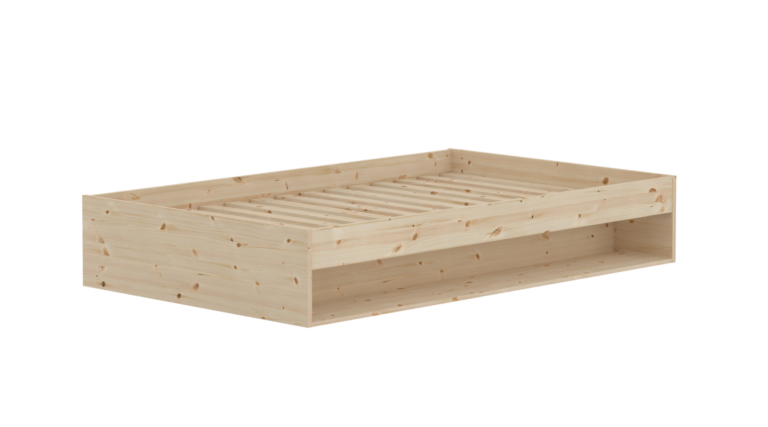 Flexa Grow Gulvseng Med Hylde - 125,5x204cm