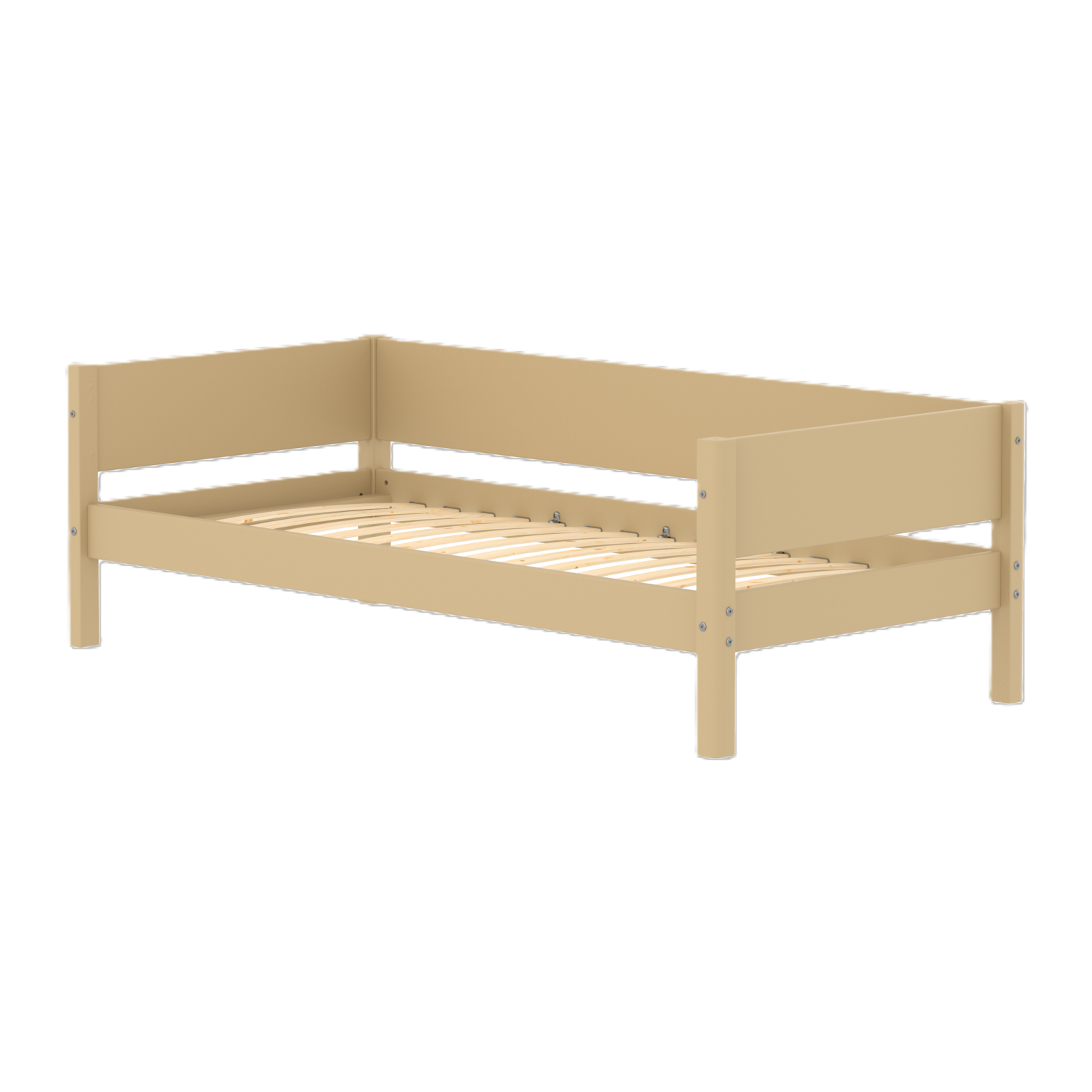 Flexa White Enkeltseng 90x200 cm m. Baggavl - Sand Flexa White Enkeltseng 90x200 cm m. Baggavl - Sand