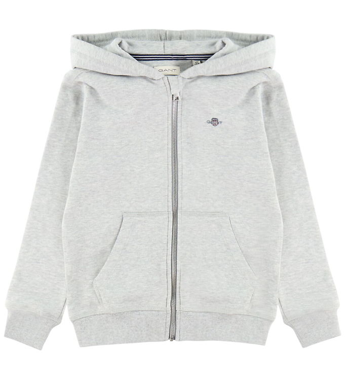GANT Cardigan - Shield - Grey Melange