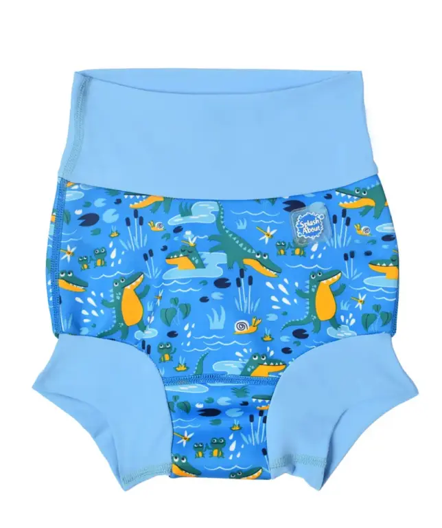 Happy nappy - Crocodile swamp blue - 6-12 MDR.