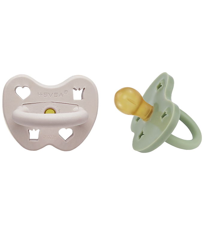 Hevea Sutter - 3-36 mdr - 2-pak - Naturgummi - Soft pebble/Green