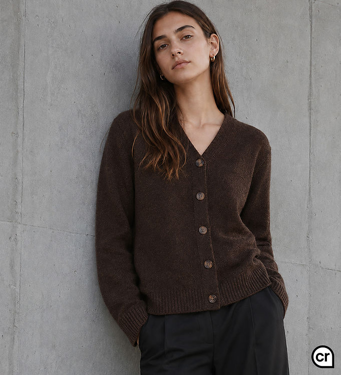 Hound Cardigan - Strik - HdElla - Dark Brown