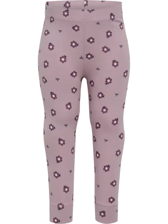Hummel Leggings m. Print - Sea Fog - 56 Hummel Leggings m. Print - Sea Fog - 56