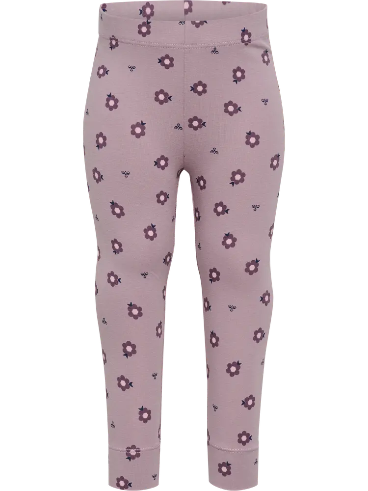 Hummel Leggings m. Print - Sea Fog - 56 Hummel Leggings m. Print - Sea Fog - 56