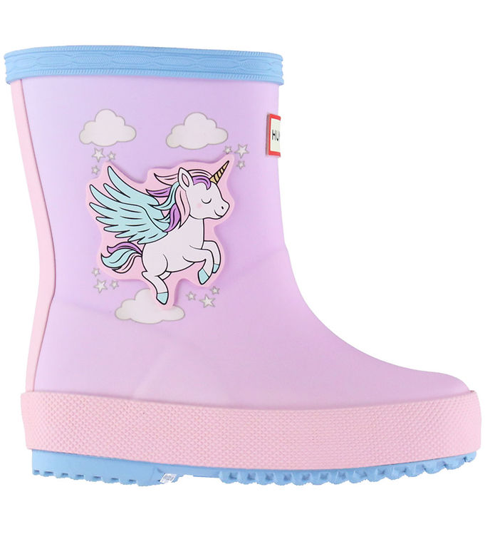 Hunter Gummistøvler - Kids First - Blue Frost/Parfait Pink