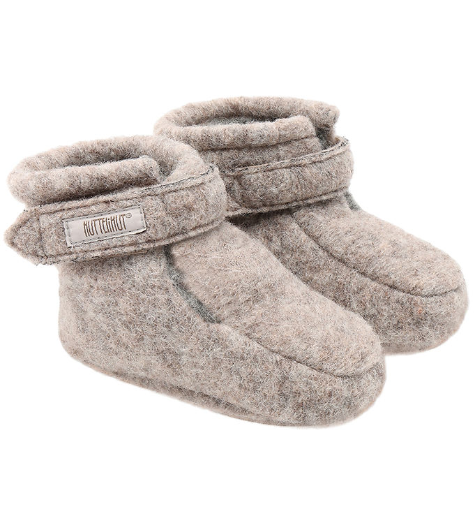 Huttelihut Hjemmesko - Uld - Camel Melange
