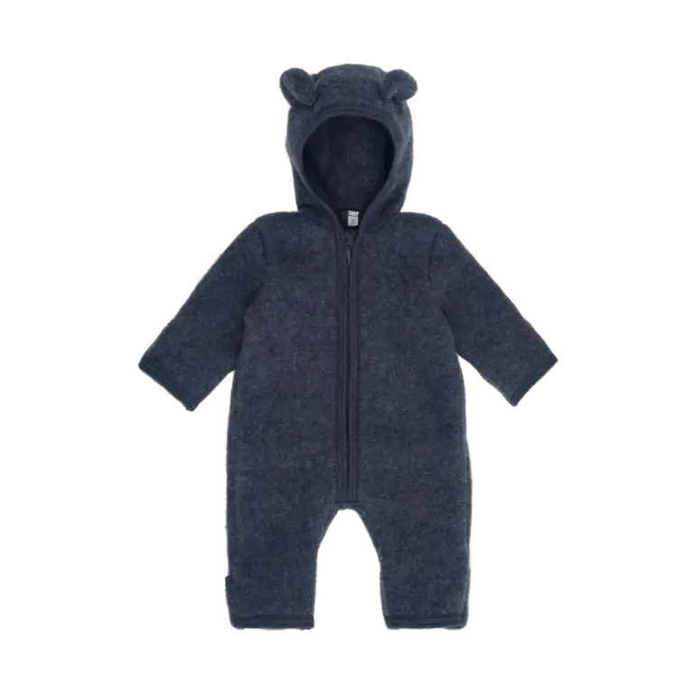 Huttelihut Køredragt M. Ører Uld Fleece - Ombre Blue Melange - 56