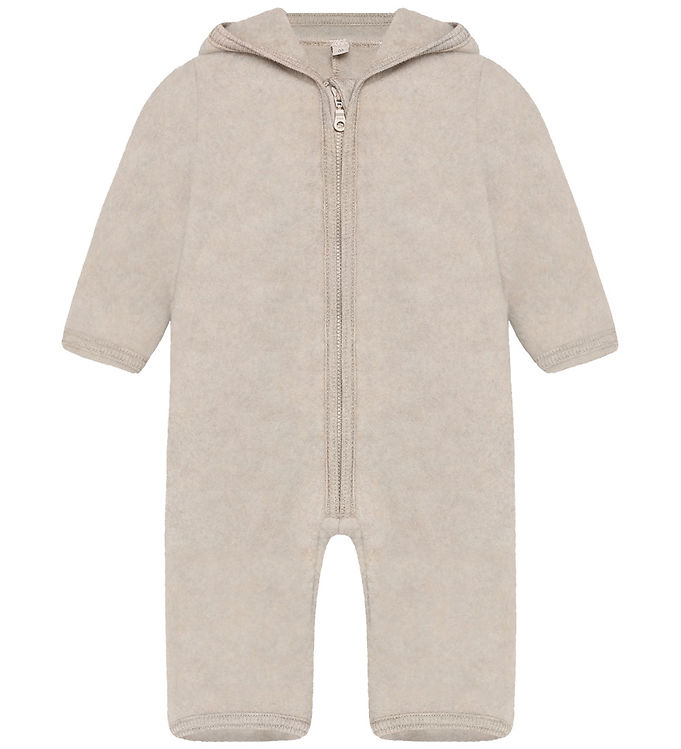 Huttelihut Køredragt - Uldfleece - Camel Melange m. Ører