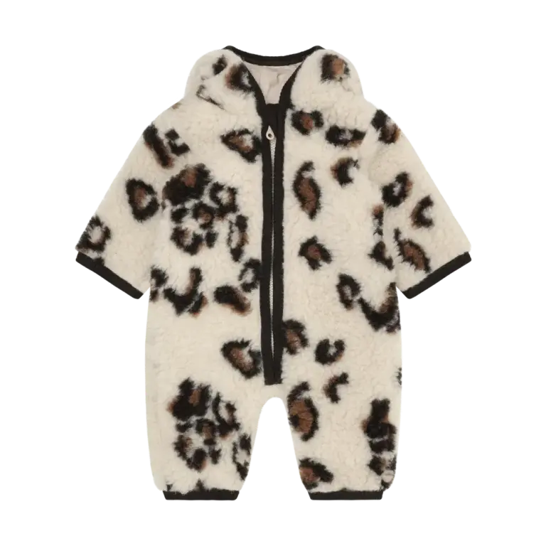 Huttelihut Pram Uld Fleece Køredragt - Cement - 62
