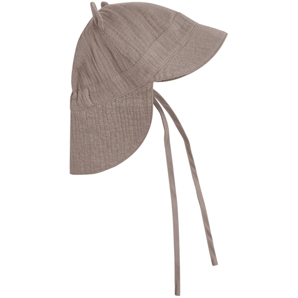 Huttelihut Solhat m. ører - Muslin - Moon Rock