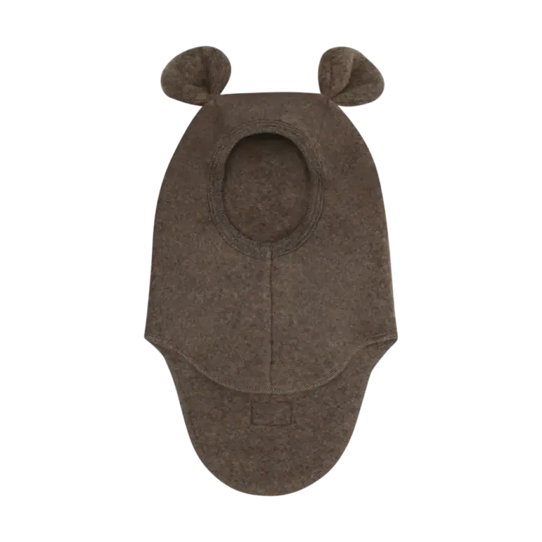 Huttelihut Uld Fleece Elefanthue M. Øre - Brown Melange - 52