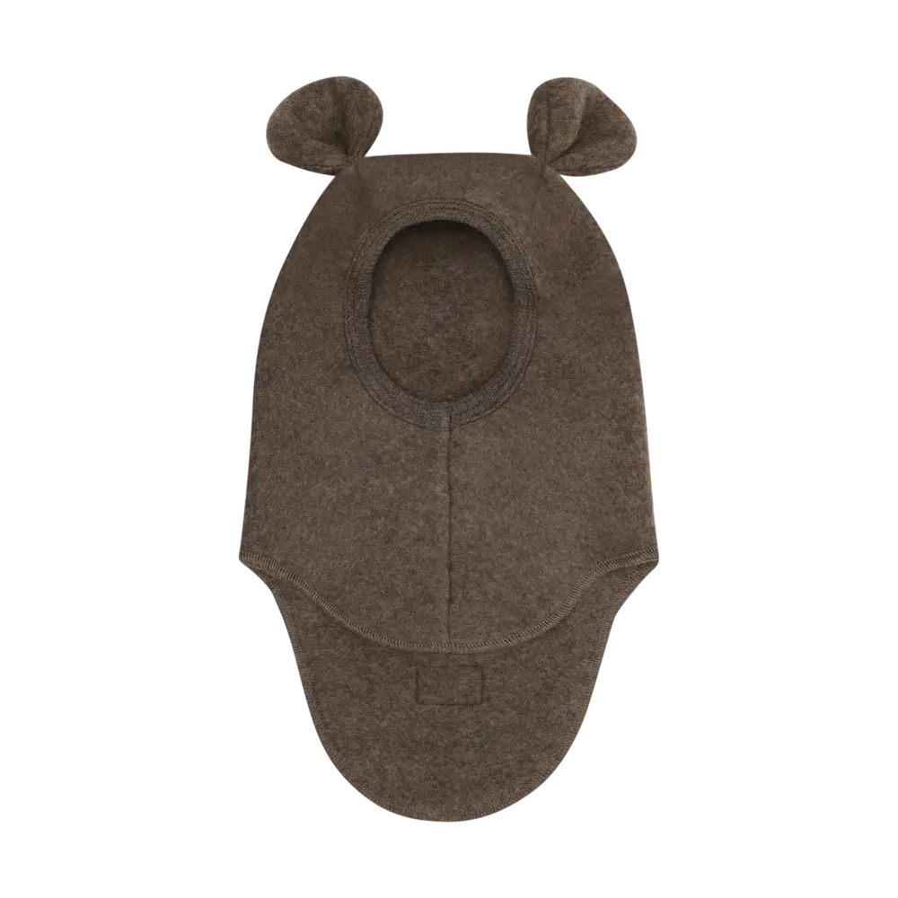Huttelihut Uld Fleece Elefanthue M. Øre - Brown Melange - 52 Huttelihut Uld Fleece Elefanthue M. Øre - Brown Melange - 52