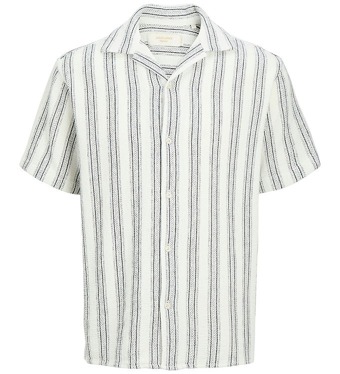 Jack & Jones Skjorte - JjeCoba - Cloud Dancer/Stripes