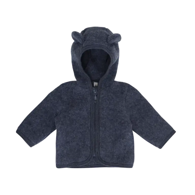 Jakke m. Ører Uld Fleece - Ombre Blue Melange - 56