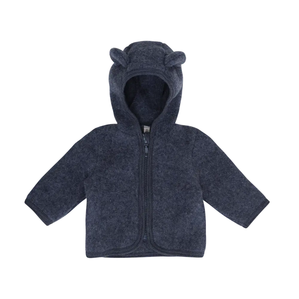 Jakke m. Ører Uld Fleece - Ombre Blue Melange - 56 Jakke m. Ører Uld Fleece - Ombre Blue Melange - 56