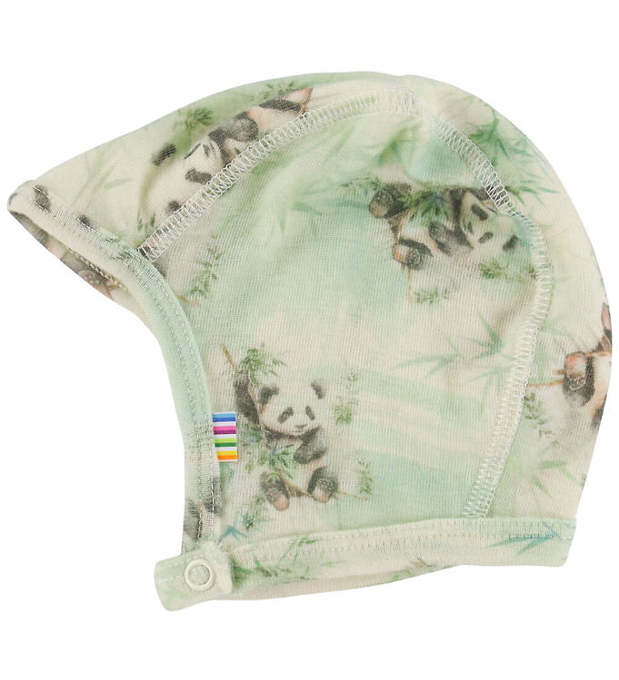 Joha Babyhjelm - Uld - Off White m. Pandaer Joha Babyhjelm - Uld - Off White m. Pandaer