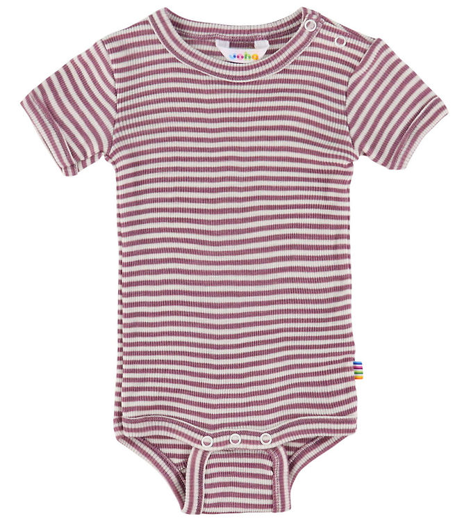 Joha Body k/æ - Uld/Silke - Rib - Lyng/Stribet Joha Body k/æ - Uld/Silke - Rib - Lyng/Stribet