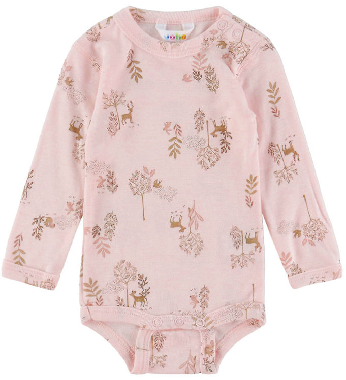 Joha Body l/æ - Uld/Silke - Lyserød m. Natur Joha Body l/æ - Uld/Silke - Lyserød m. Natur