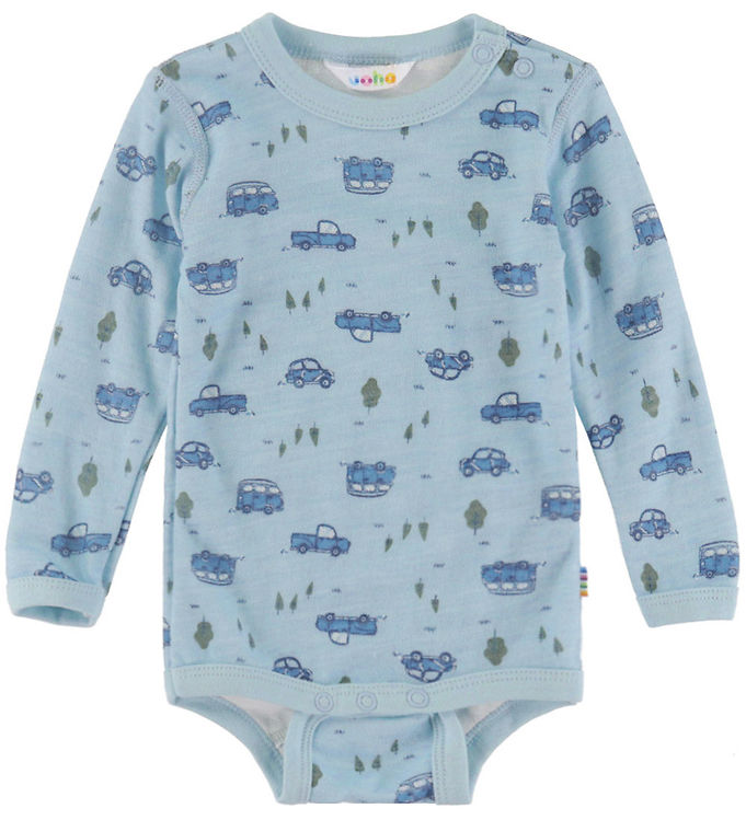 Joha Body l/æ - Uld/Viskose - Blå m. Biler Joha Body l/æ - Uld/Viskose - Blå m. Biler