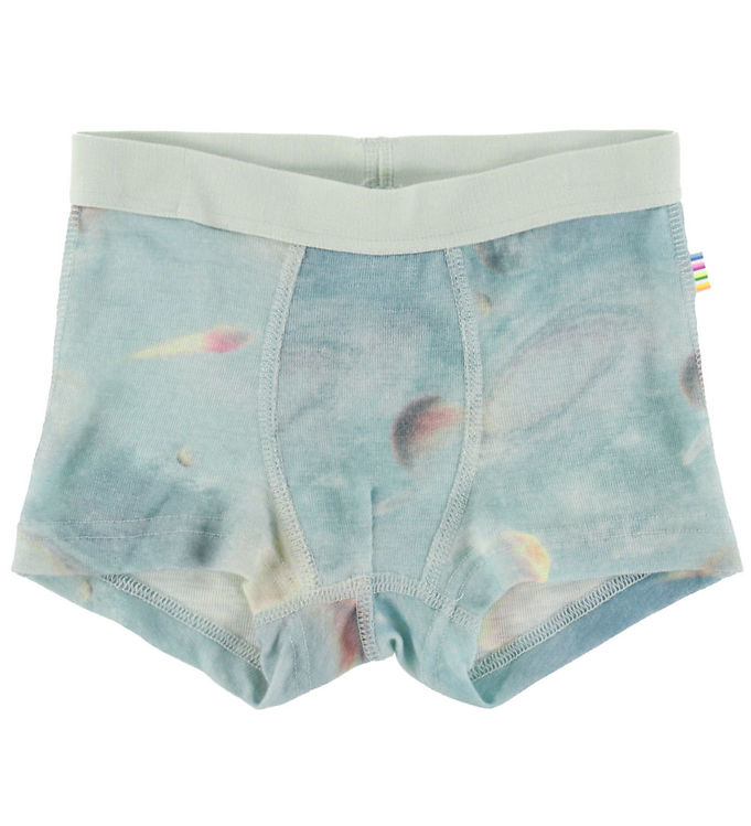 Joha Boxershorts - Uld - Blå m. Planeter Joha Boxershorts - Uld - Blå m. Planeter