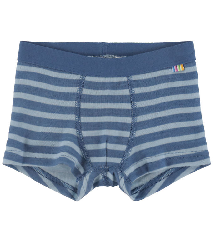Joha Boxershorts - Uld - Mørkeblå m. Striber