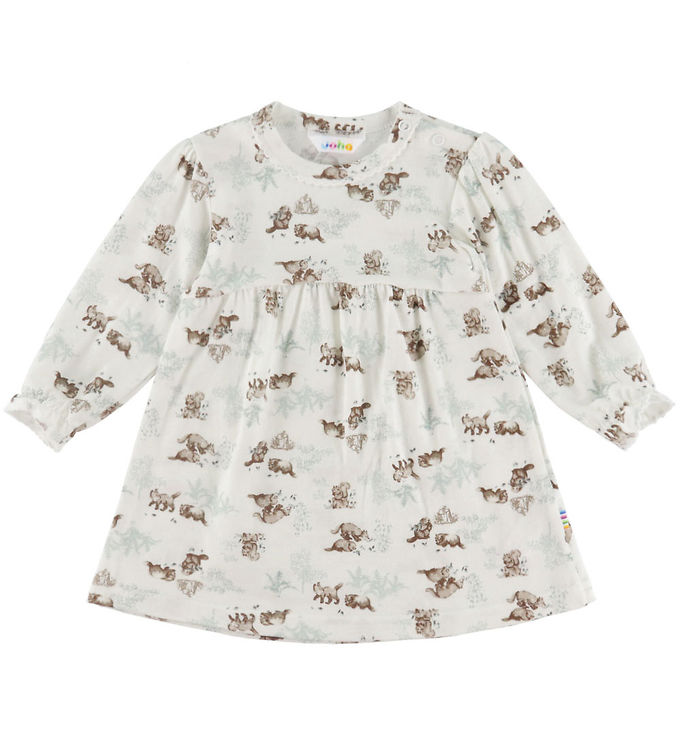 Joha Kjole - Uld - Off White m. Natur Joha Kjole - Uld - Off White m. Natur