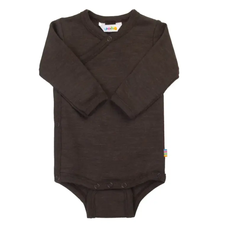 Joha Langærmet Wrap Body - Dark Brown - 50