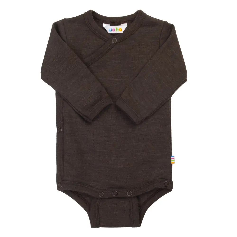 Joha Langærmet Wrap Body - Dark Brown - 50