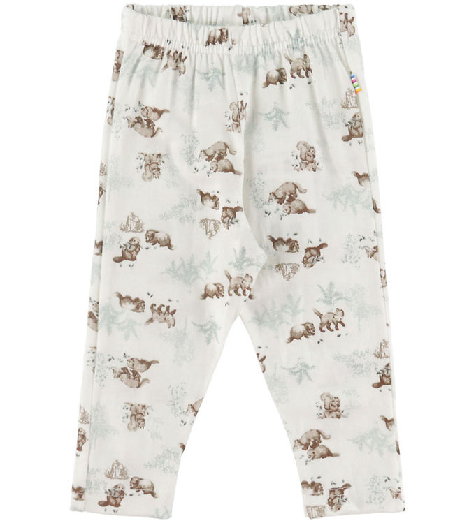 Joha Leggings - Uld - Off White m. Natur Joha Leggings - Uld - Off White m. Natur