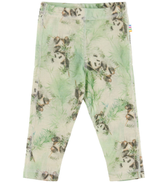 Joha Leggings - Uld - Off White m. Pandaer Joha Leggings - Uld - Off White m. Pandaer