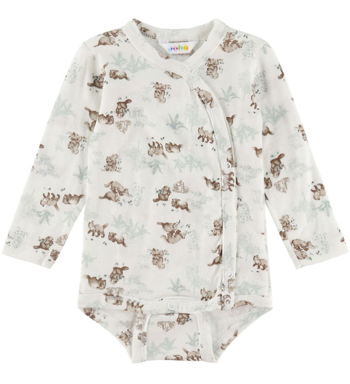 Joha Slå-om Body l/æ - Uld - Off White m. Natur Joha Slå-om Body l/æ - Uld - Off White m. Natur