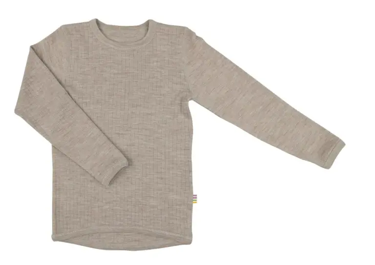 Joha Uld Bluse Med Lange Ærmer - Sesame Melange - 100