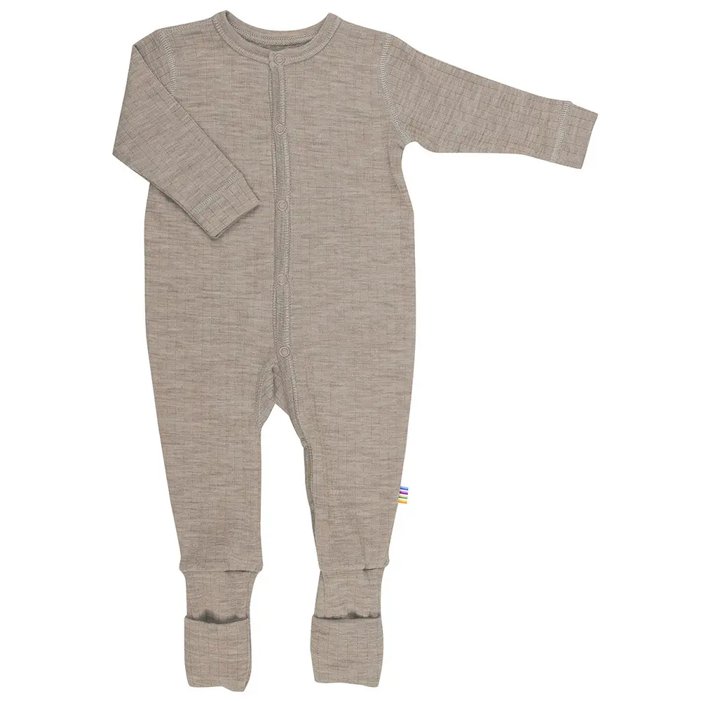 Joha Uld Natdragt Med Vendefod - Sesame Melange - 70