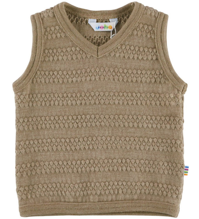 Joha Vest - Strik - Uld - Beige Melange