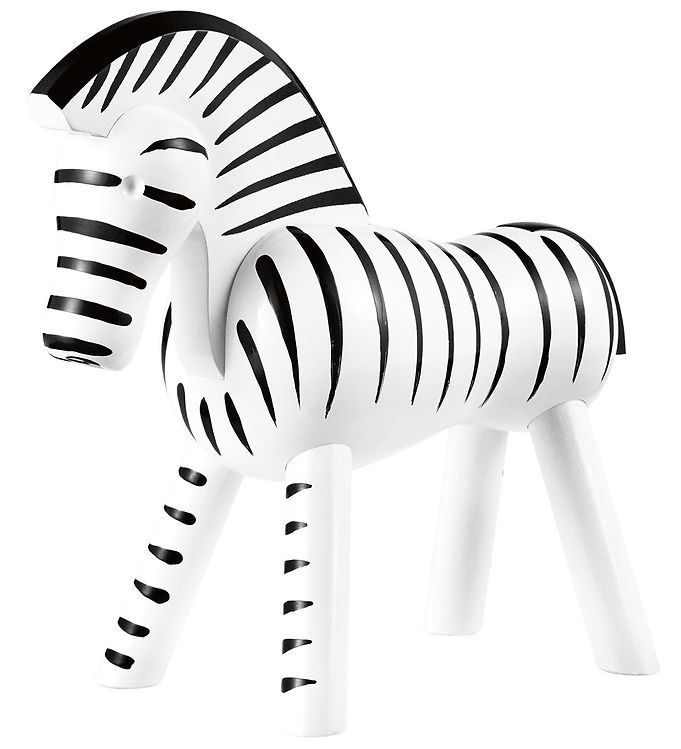 Kay Bojesen Træfigur - Zebra - 14 cm - Sort/Hvid