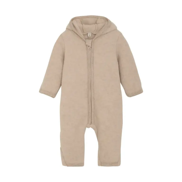 Køredragt Ører Uld Fleece - Camel Melange - 80 Køredragt Ører Uld Fleece - Camel Melange - 80