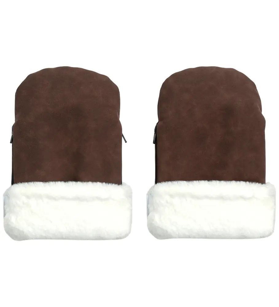 KongWalther Østerbro Handsken - Chocolate Brown Faux Suede