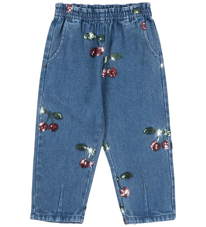 Konges Sløjd Bukser - Denim - Magot - Cherry Sequin