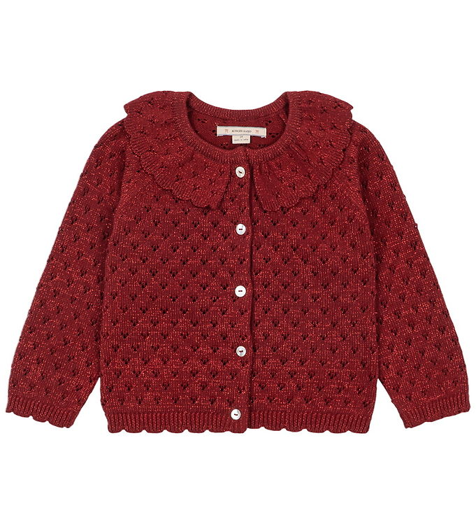 Konges Sløjd Cardigan - Strik/Hulmønster - Holiday - Red Dahlia Konges Sløjd Cardigan - Strik/Hulmønster - Holiday - Red Dahlia