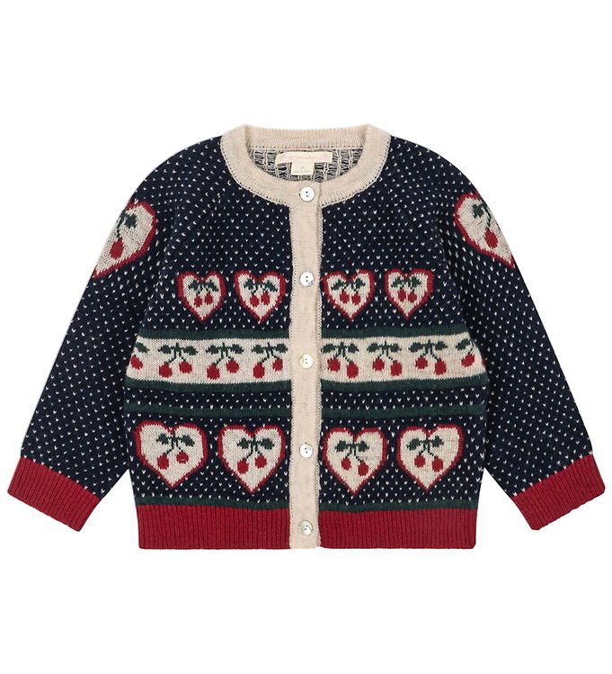 Konges Sløjd Cardigan - Uld/Polyamid - Belou - Cherry Konges Sløjd Cardigan - Uld/Polyamid - Belou - Cherry