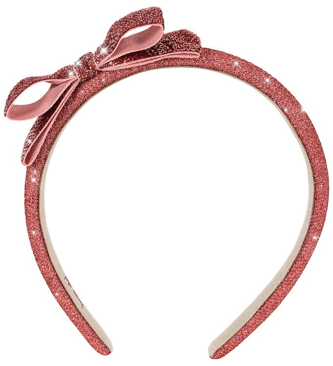 Konges Sløjd Hårbøjle - Velvet Bow - Rose Glitter