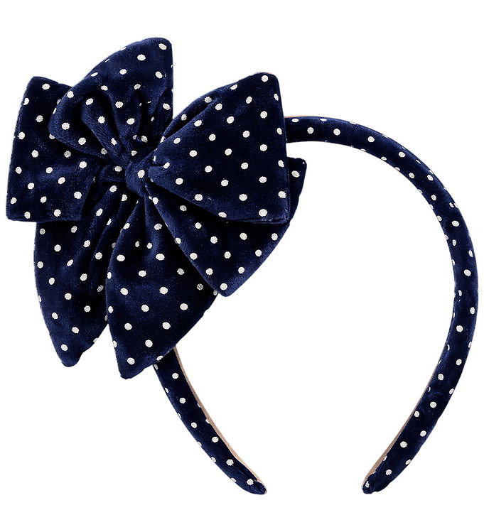 Konges Sløjd Hårbøjle - Velvet Bowie - Navy Dot
